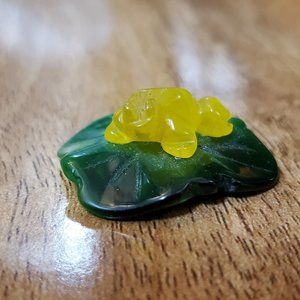 Miniature Frog on a Lilly Pad